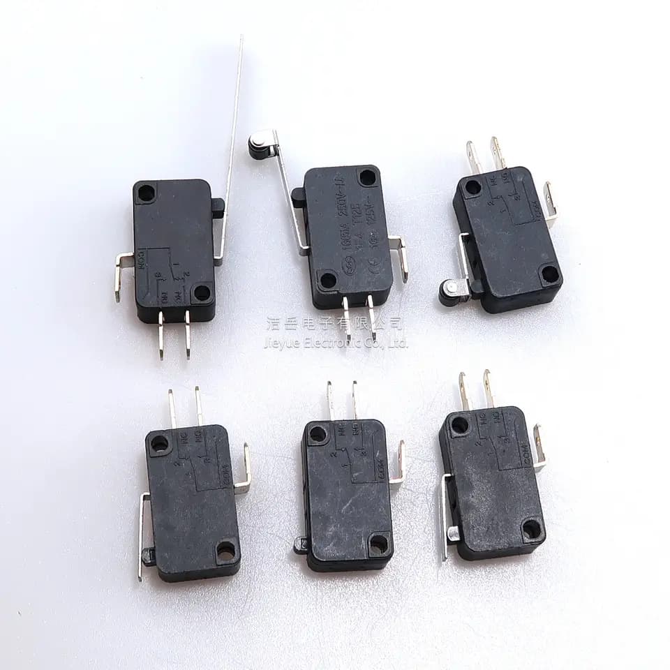 KW7 large micro switch with handle 2-pin 3-pin micro switch with handle with roller normally open normally closed