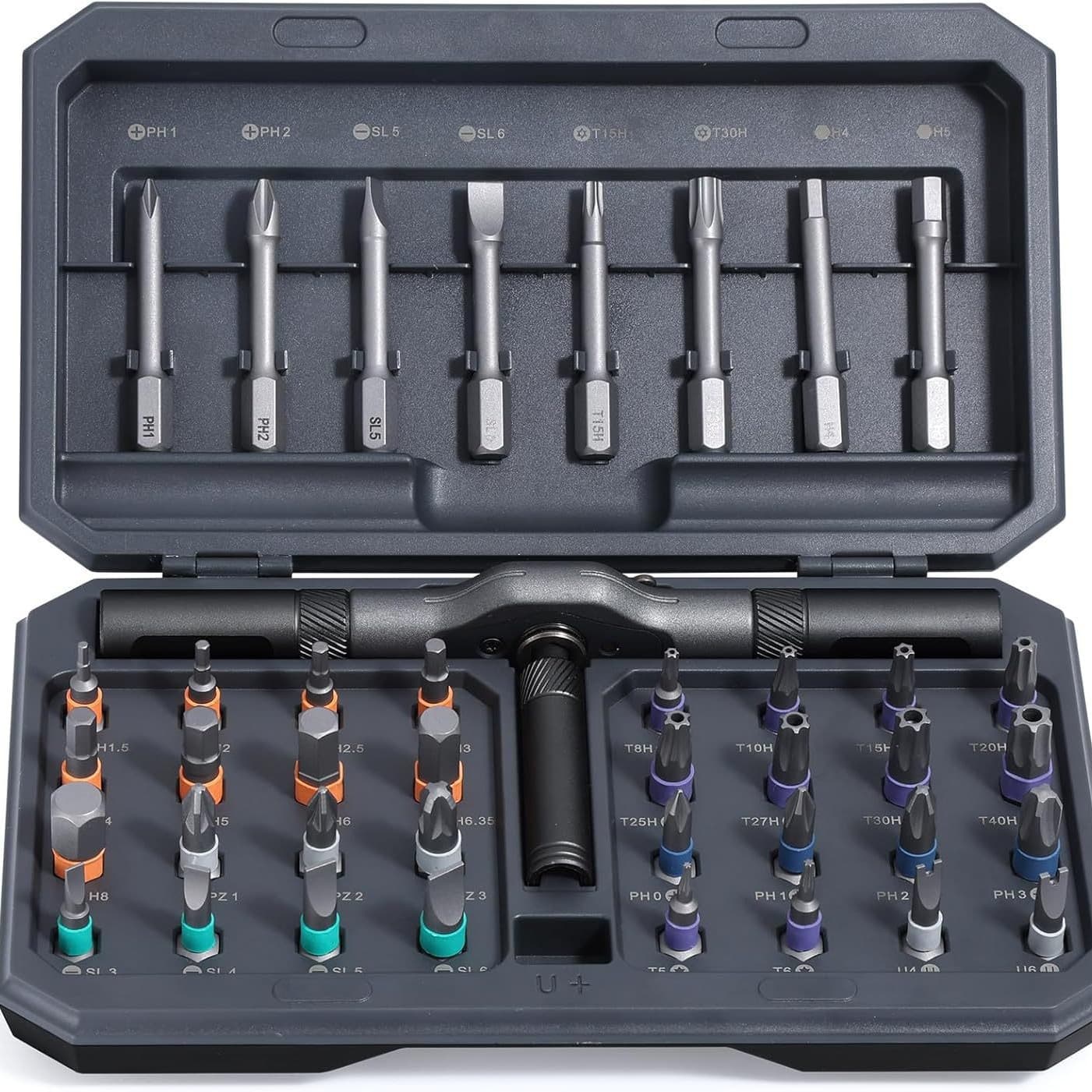 RS1 Ratchet Screwdriver Set 24-in-1 Multi-Function S2 Steel Home Wrench Screwdriver Tool Kit