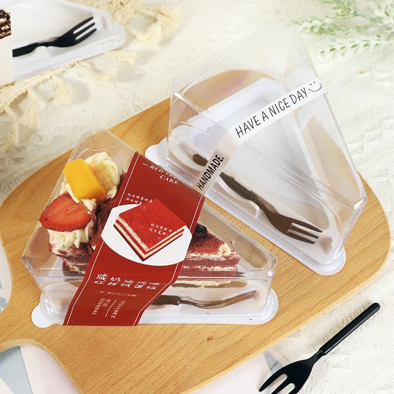 Sandwich Dessert Packing Box Transparent Cake Mousse Melaleuca Cut High Cover Picnic West Point Baking Packaging Box