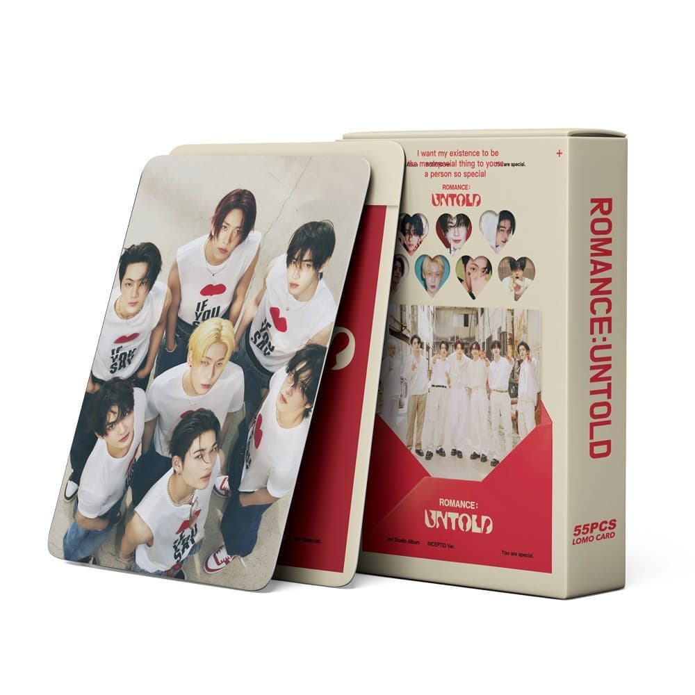 A Large Number of In-Stock 55-Piece K-Pop Male Group En Photo Collection Cards Roman Kpop Star Merchandise Lomo Album Cards