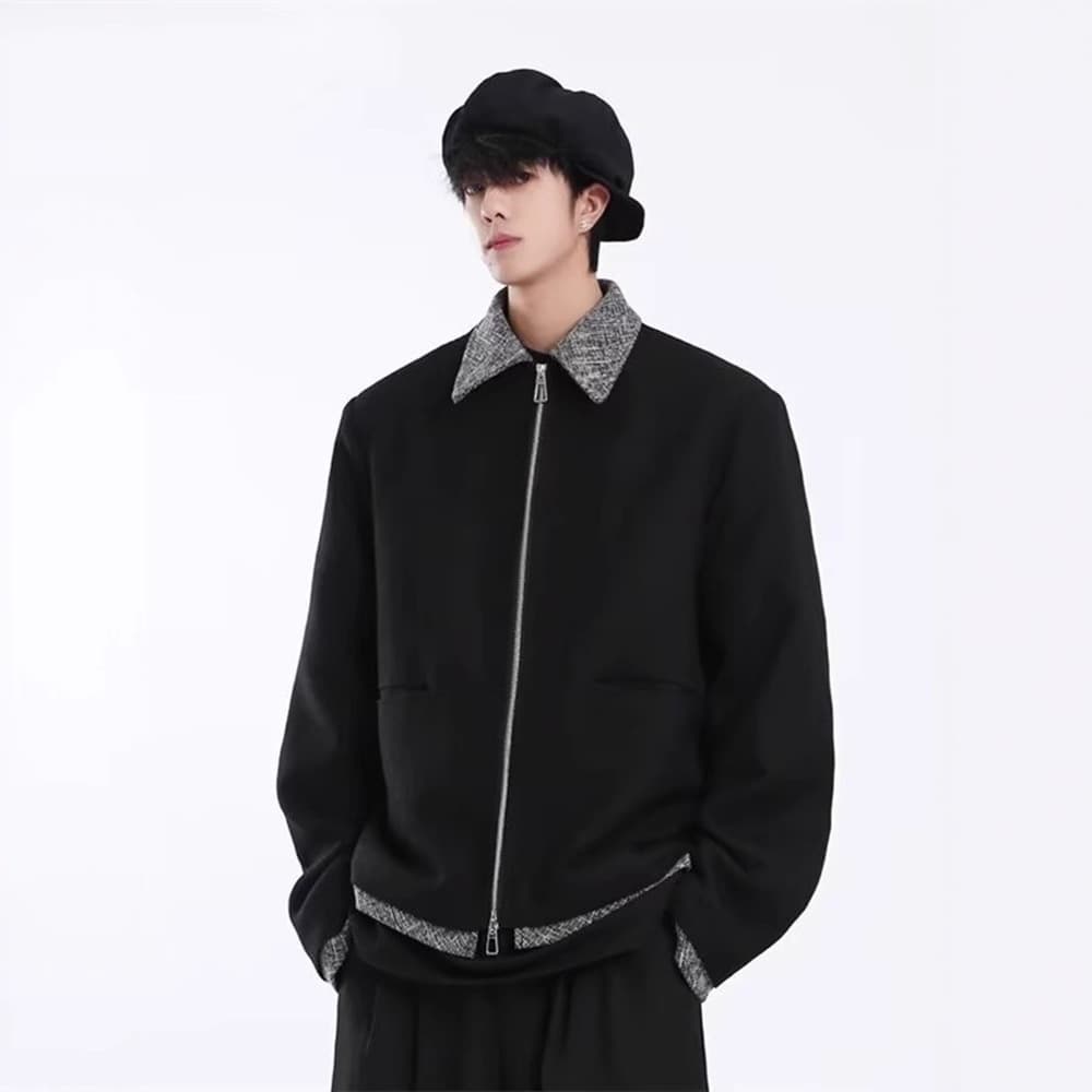Korean style high-end small fragrance jacket for men and women high street fashion brand ins handsome casual retro fashion trendy men's jacket