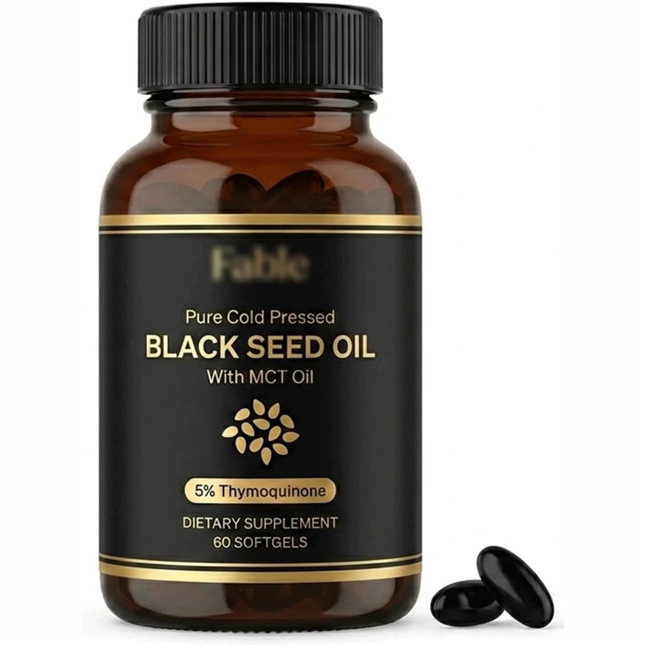 Fable Black Seed Oil (5% Thymoquinone) with MCT Oil