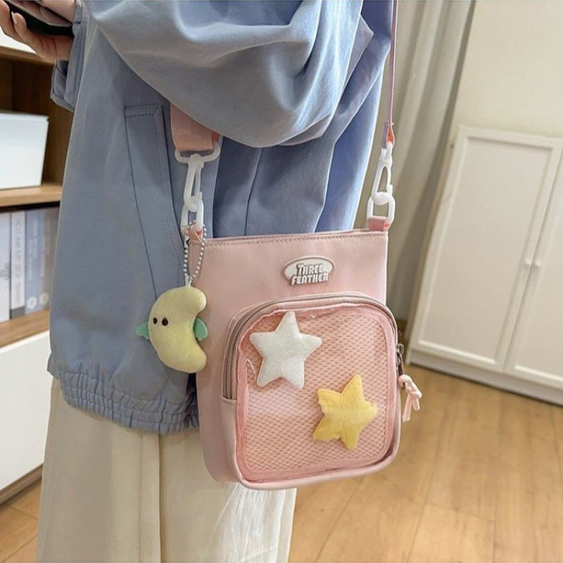Cute Small Bag for Women Japanese-Style Fresh Student Anime Ita Bag Travel Phone Bag Campus Versatile Crossbody Bag