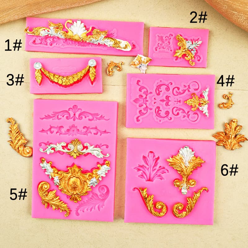 Relief Set Silicone Mold for Handmade Epoxy Resin Clay Polymer Clay Fondant Chocolate Gumpaste Baking Decoration Accessories