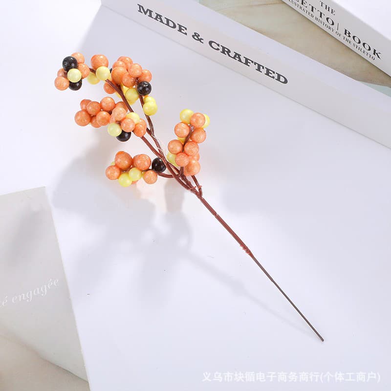 Christmas Berry Red Foam Fruit Holly Branch Red Berry String Wealth Fruit Home Artificial Flower Photography Decoration Simulation Flower Wholesale