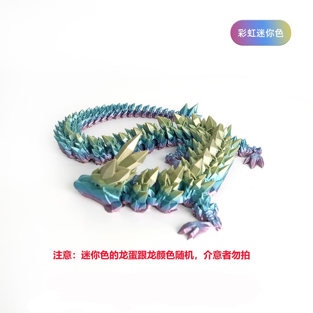 Dragon Egg3D Printing Dragon Ornaments Colorful Active Crystal Dragon Creative Christmas Easter Dragon Egg