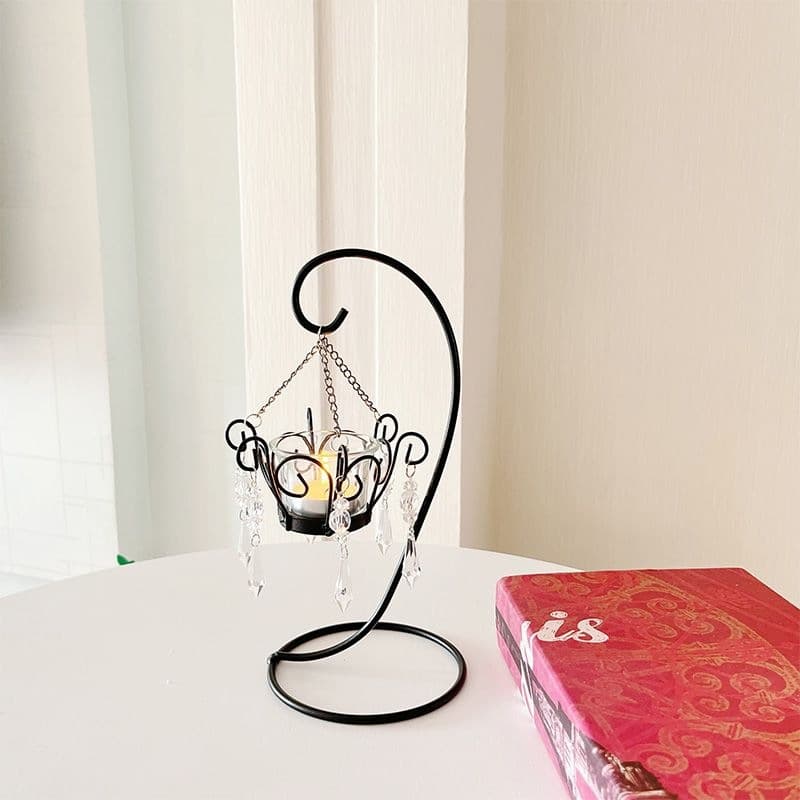 European-Style Wrought Iron Candle Holder Ins Romantic Candlelight Dinner Christmas Wedding Birthday Western-Style Food Decoration Home Accessories