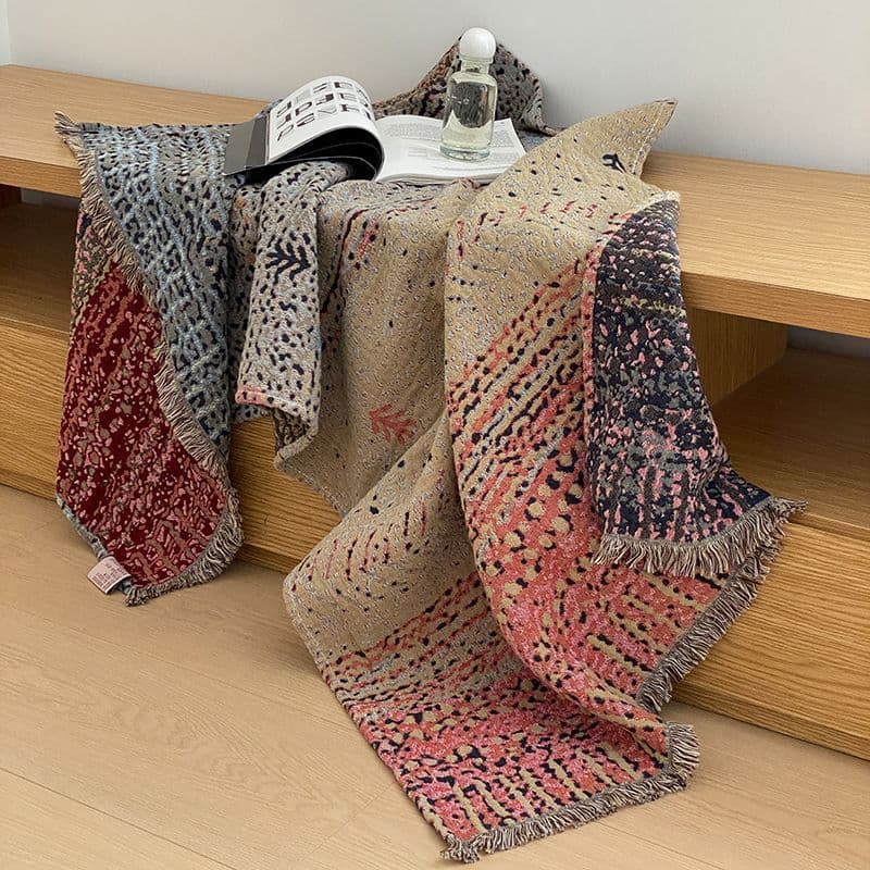 Nordic-style luxury tassel cotton gauze shawl blanket, casual blanket, towel, multi-purpose bathroom towel, bath skirt