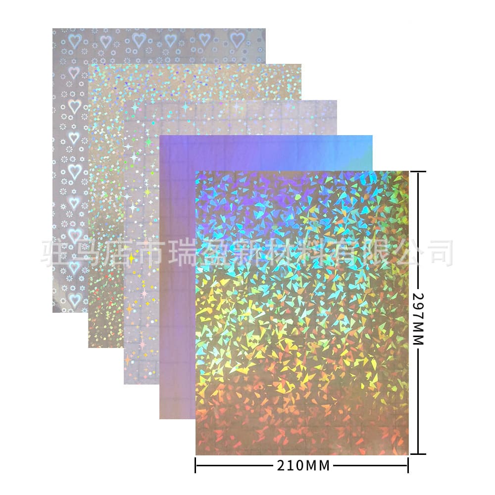 Cold laminating film, self-adhesive holographic laser film, matte film, waterproof and scratch-proof, hand-made diy linen photo specimen protective film