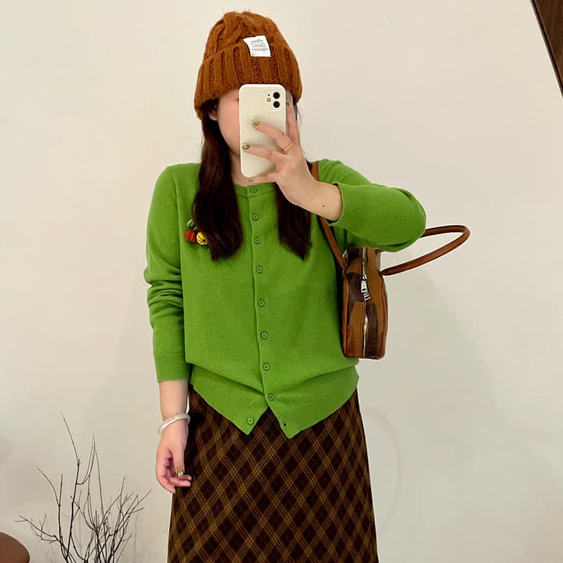 Plus Size Women's Casual Cardigan 100% Wool Sweater 2025 Winter Loose Knit Jacket for Plus Size Women 23655