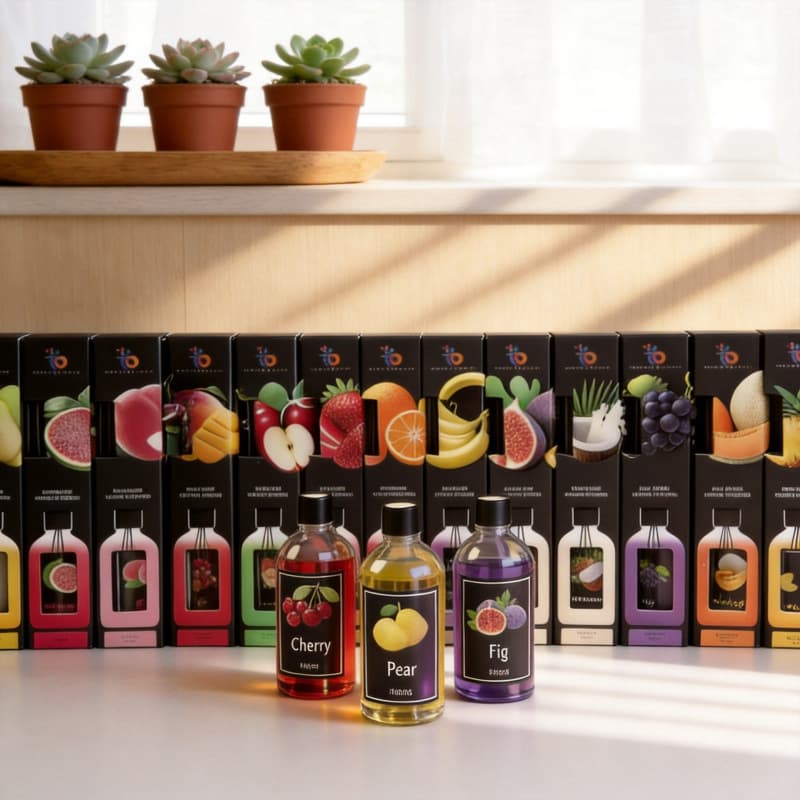 Cross-border Summer Fruit Scented Reed Diffuser Oil for Indoor Bedroom, Premium Aroma Decoration, Drop Shipping