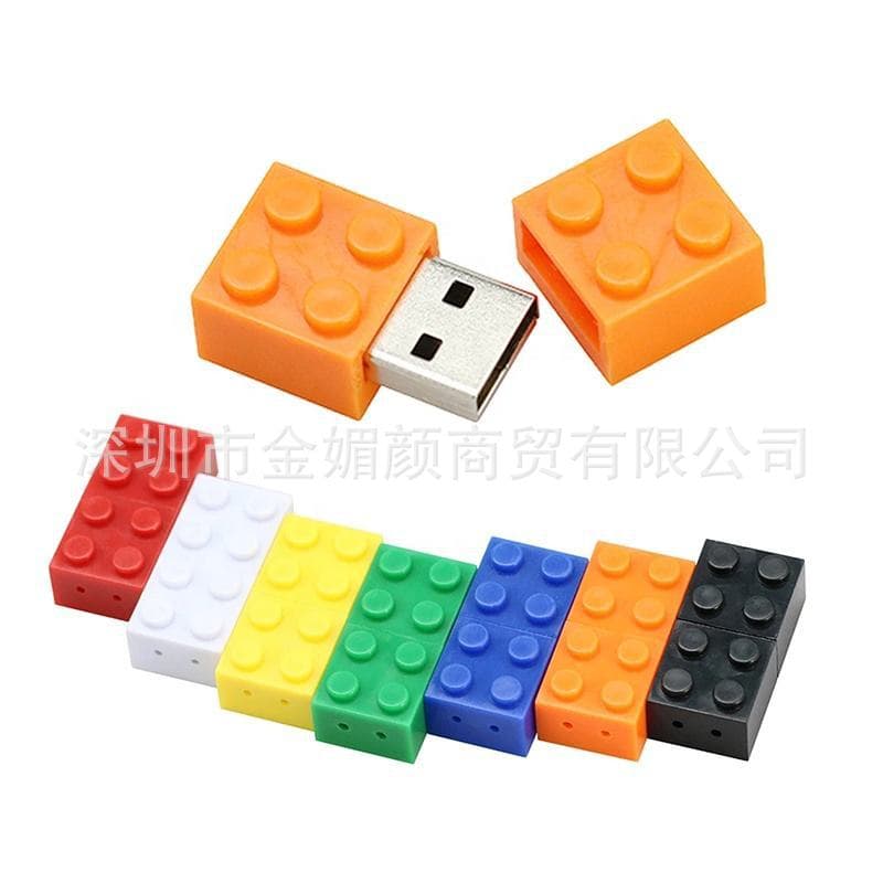 Plastic Building Block USB Flash Drive, Intellectual Development Plastic Cube USB Pendrive, Lego USB Drive