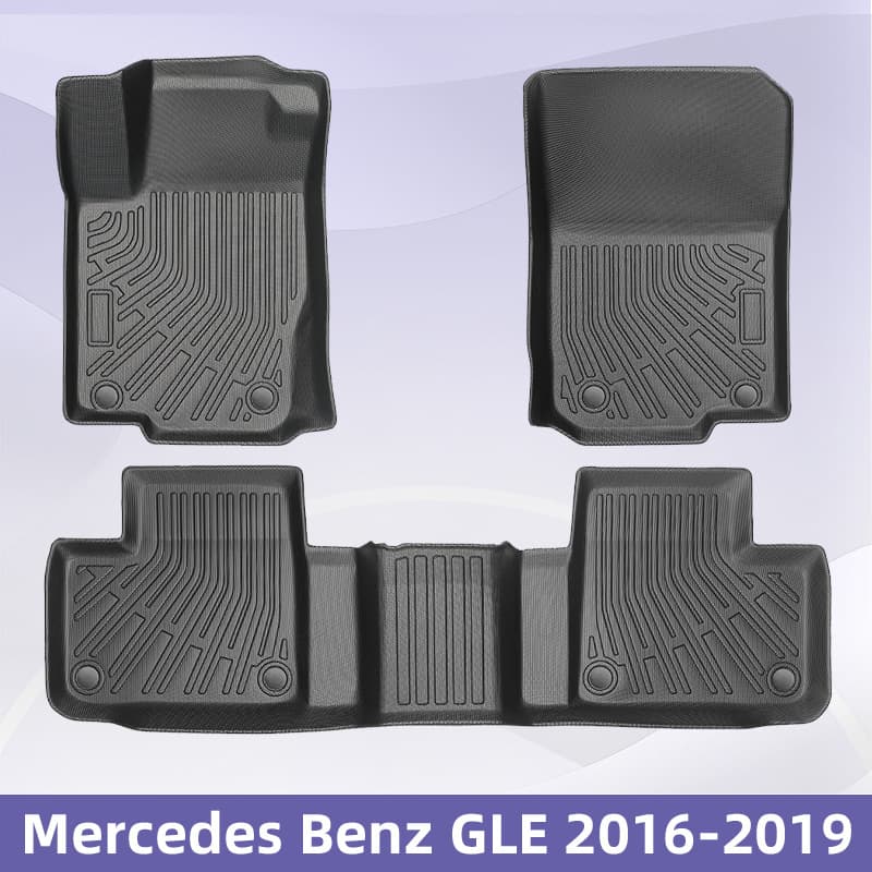 3D All-Weather TPE Floor Mats and Trunk Liner for Mercedes Benz GLE 2016-2019