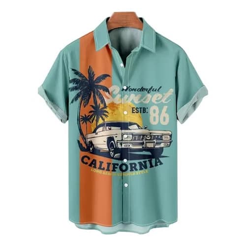 Multi-platform dropshipping supported, 3D printed casual shirt, cross-border bestseller, breathable, quick-dry, leisure and vacation wear
