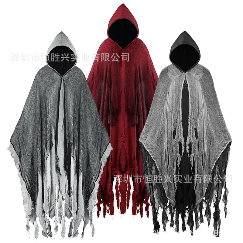 Halloween Mantle Ghost Clothes Mask Script Murder House Room Dressing Zombie Clothing Props Skull Costume Vampire Cape