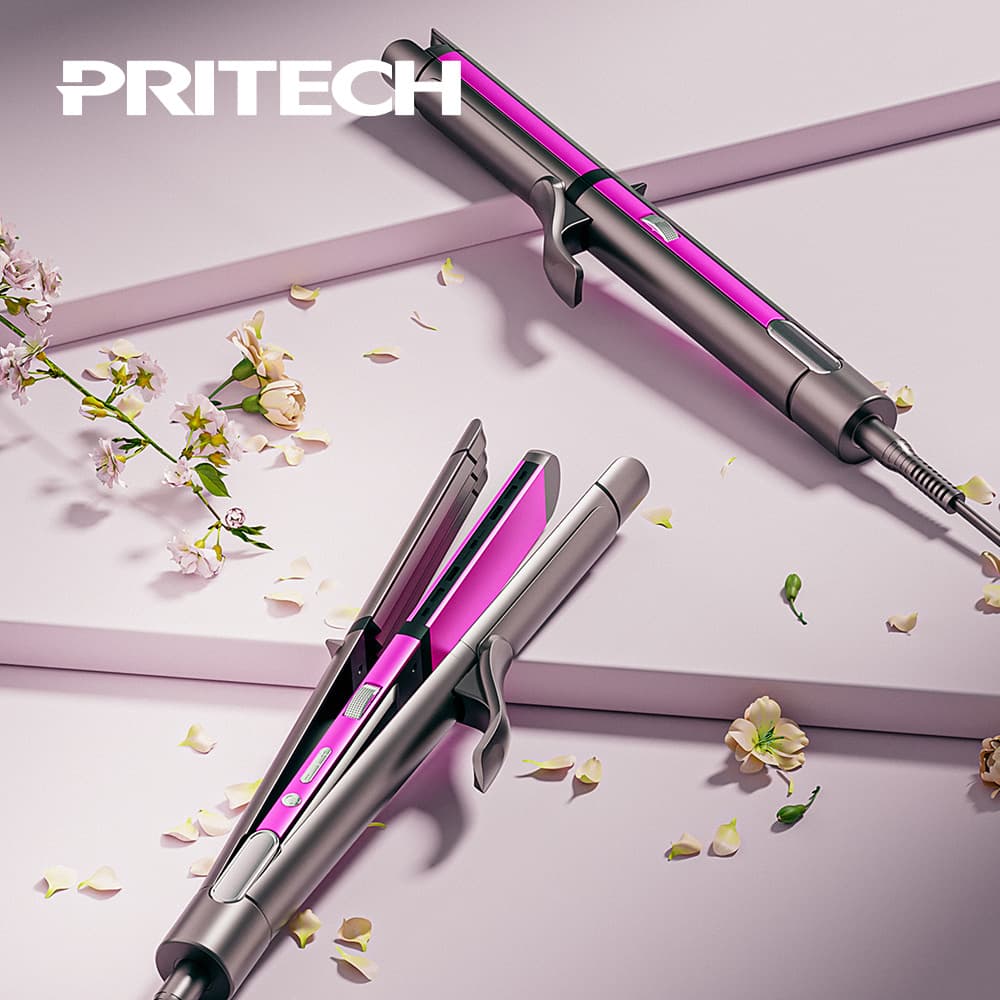 PRITECH Automatic Temperature Control Three-in-One Hair Curler Negative Ion Large Wave Hair Curler Wholesale Ceramic Heating Body