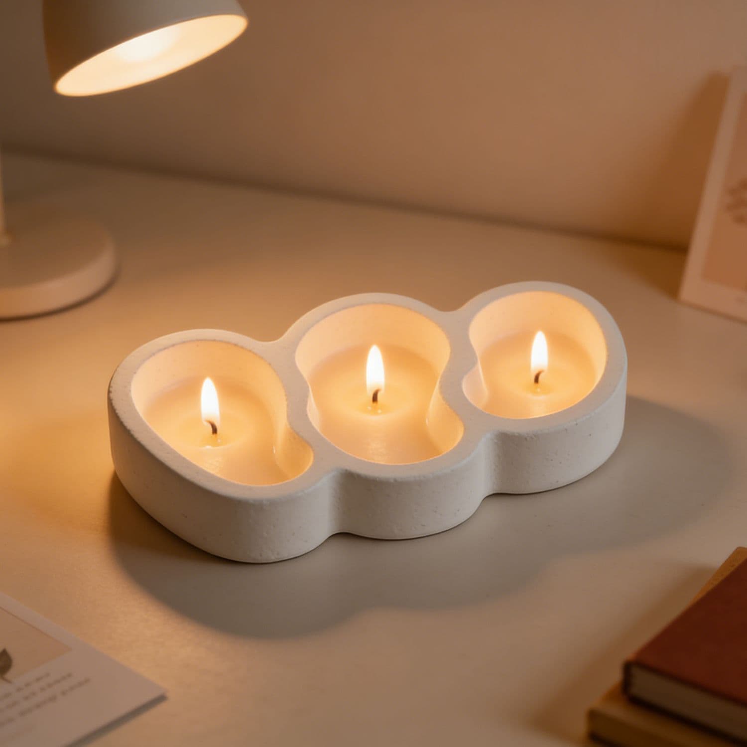 Caifu diy two or three irregular candle cup glue mold aromatherapy candle cup plaster silicone mold