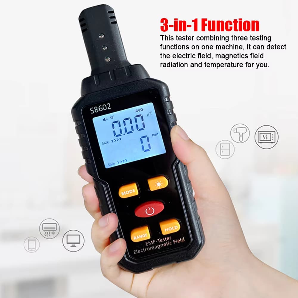 S8602 digital display electromagnetic radiation tester electric field magnetic field radiation environment measurement high frequency radiation monitor