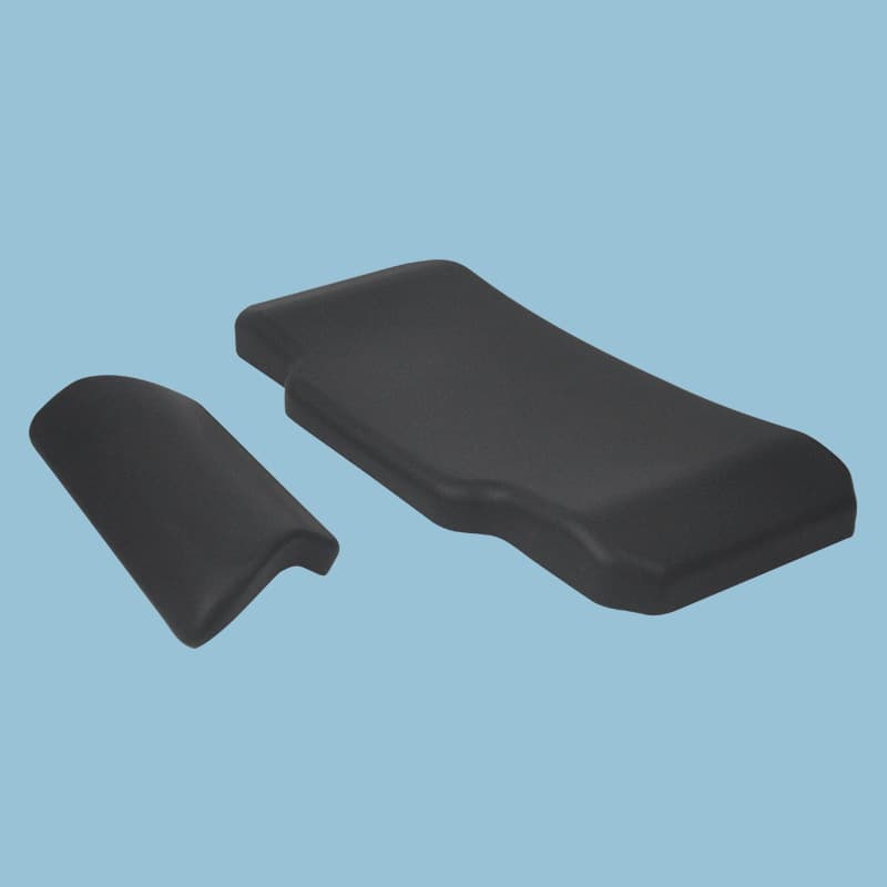 Motorcycle aluminum alloy tail box self-adhesive sponge backrest, rear passenger shock-absorbing polyurethane foam cushion.