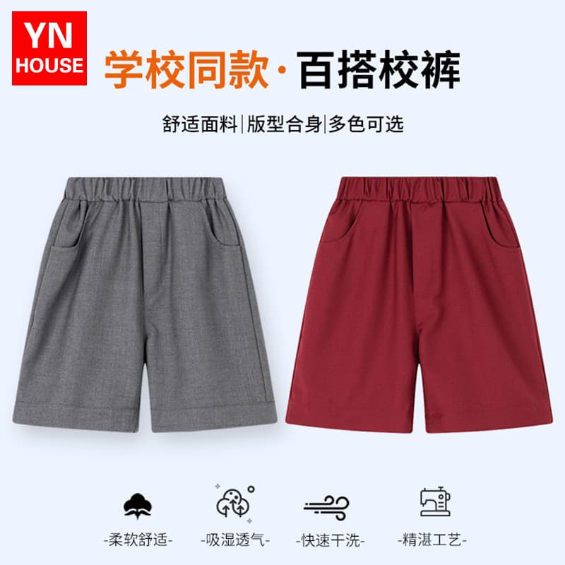 Children's Shorts Boys' Summer Pants 2023 New Arrival All-Match Pants for Primary School Students Thin Black Blue School Wear Pants