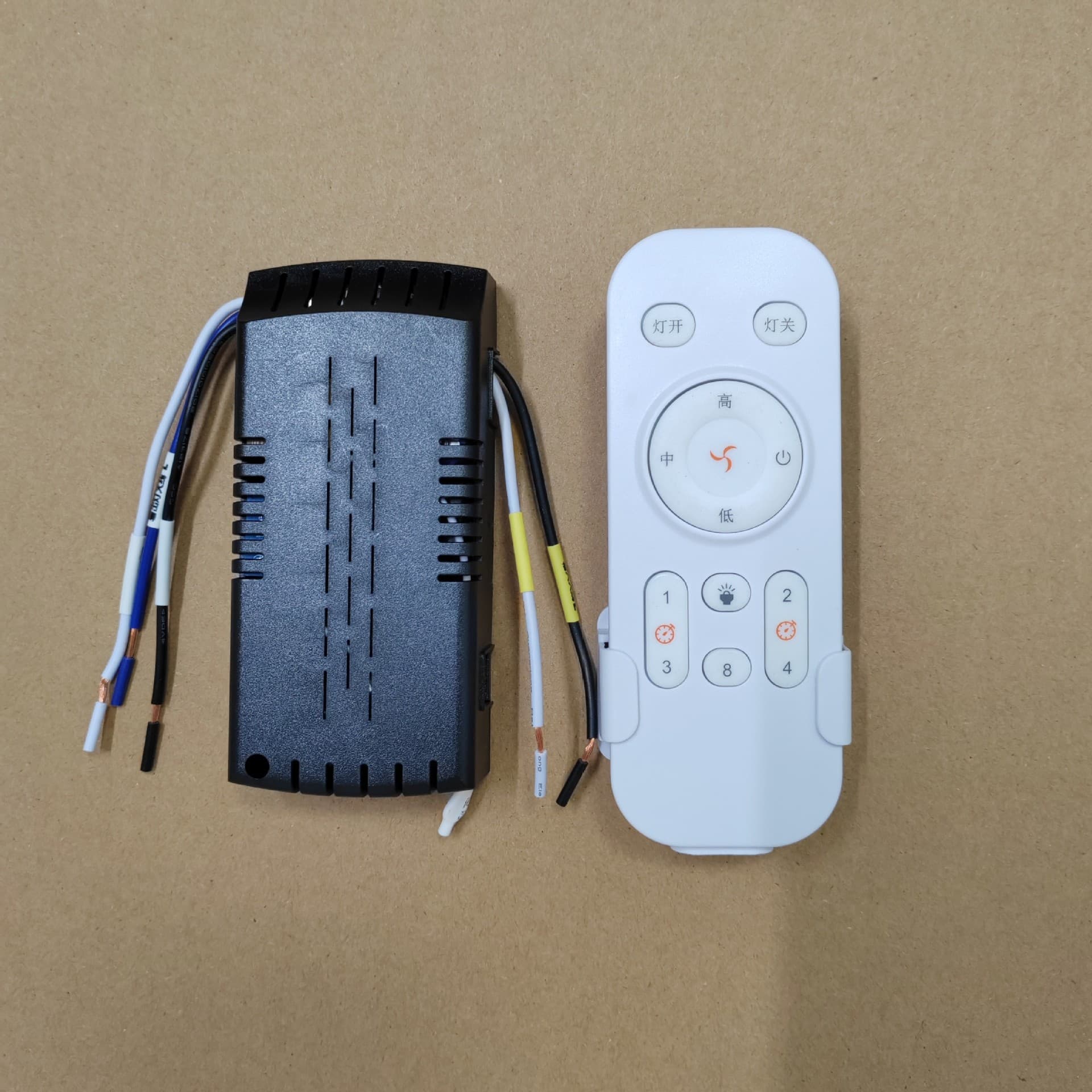 3-Speed Ceiling Fan Light Universal Remote Control with Flashlight Remote Receiver Controller Hidden Fan Light