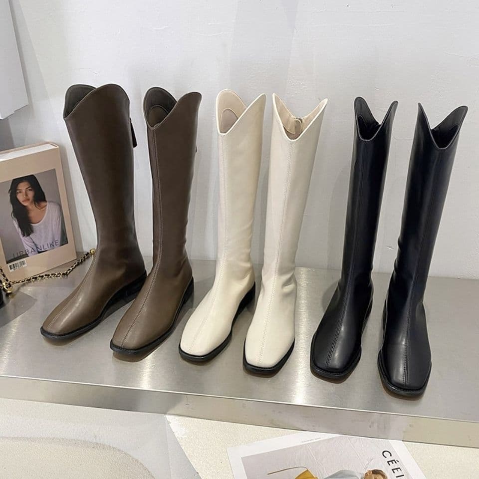 Knee-High Boots Autumn Winter New Martin Boots High Tube Boots Riding Boots Long Boots Women Slimming Legs