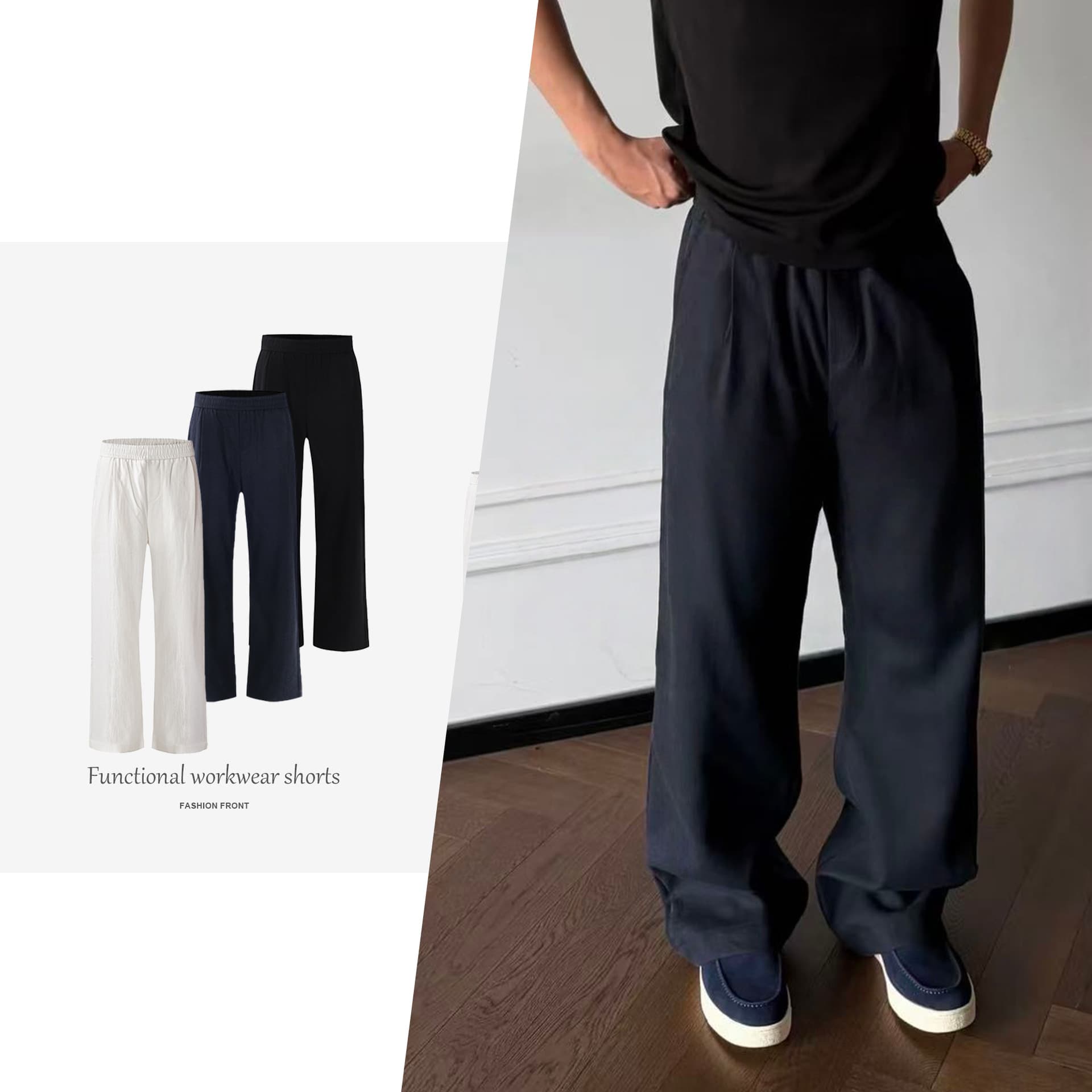 [TZG] Summer lyocell linen casual pants for men, drapey breathable straight pants, old money style commuter pants for men