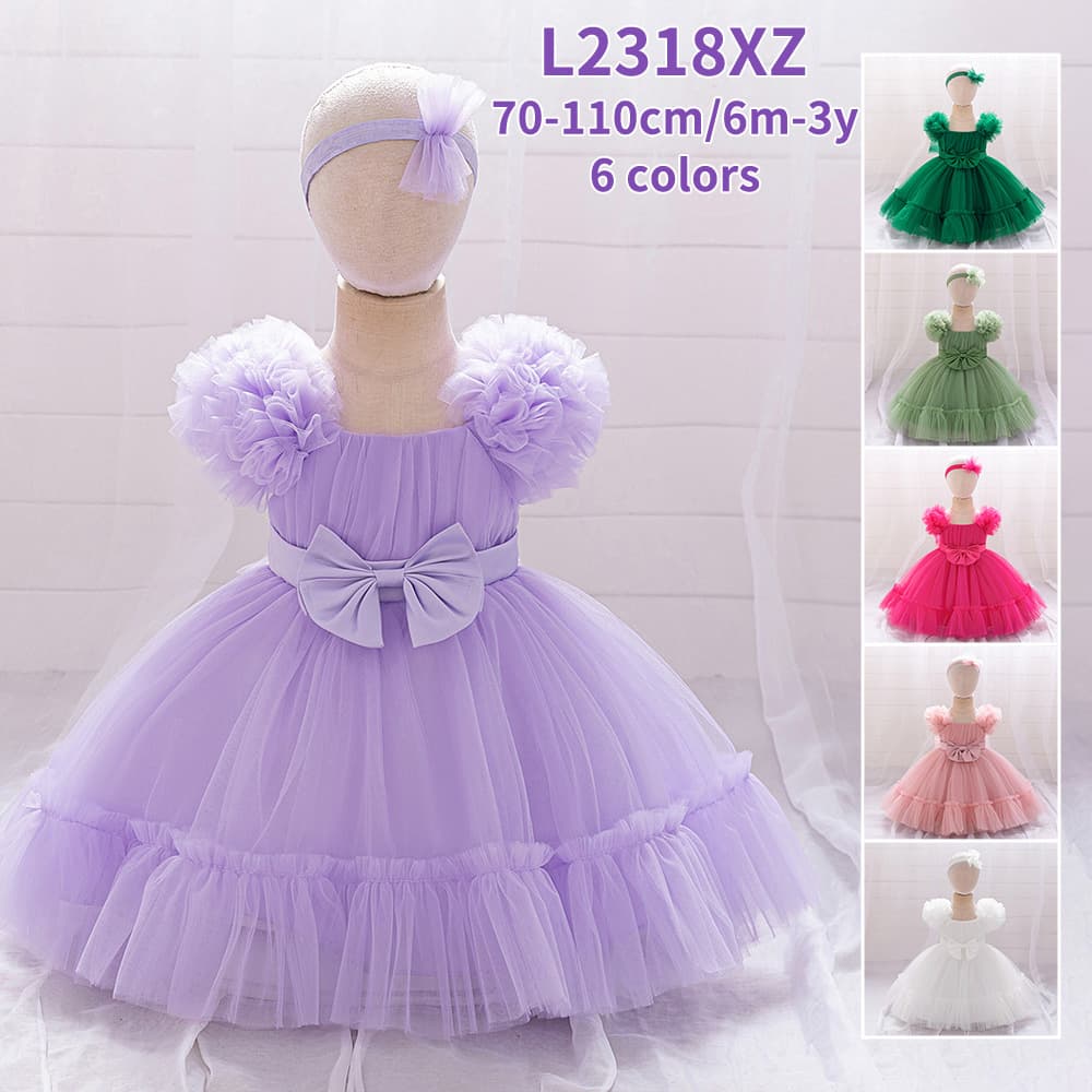 Girls Tulle Princess Dress Birthday Party Wedding Flower Girl Dress Kids Dresses