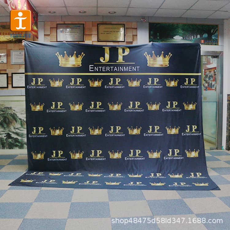 Fabric Pull-up Backdrop Aluminum Alloy Pull-up Display Stand, Wind-Resistant Quick Curtain, Hook-and-Loop Folding Quick Display Fabric Backdrop Frame