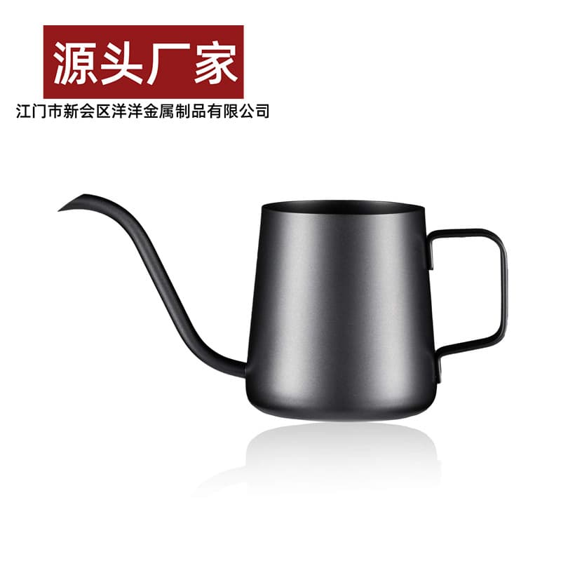 Coffee hand brewing pot without lid small household long mouth pot 304 stainless steel Teflon narrow mouth pot coffee utensils