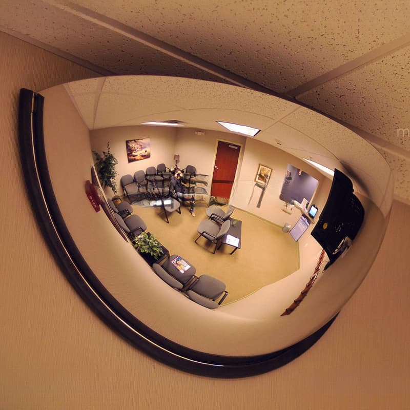Spherical reflector, convex wide-angle mirror, supermarket anti-theft garage safety mirror, acrylic multi-size