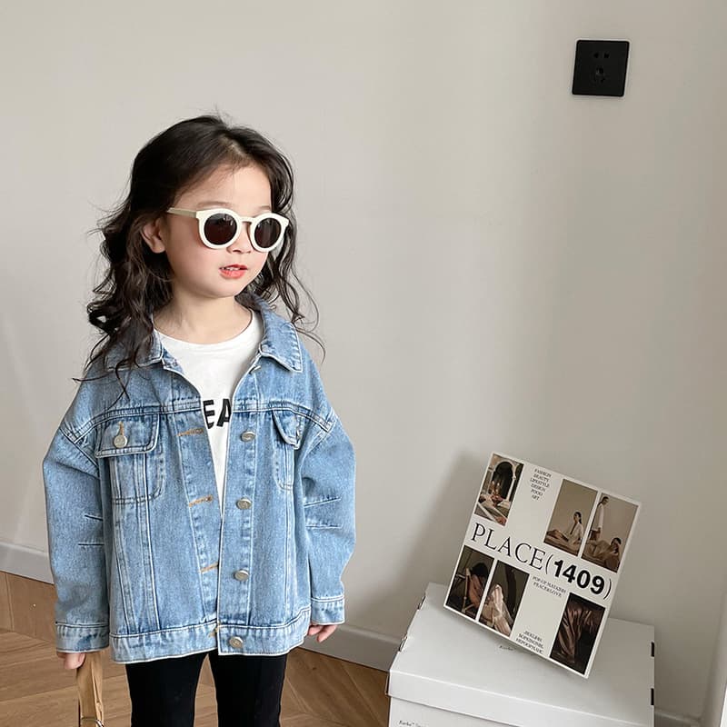 Elmo Baby Unisex Kids Casual Denim Jacket Spring/Autumn Children Fashion Korean Style Jacket Top