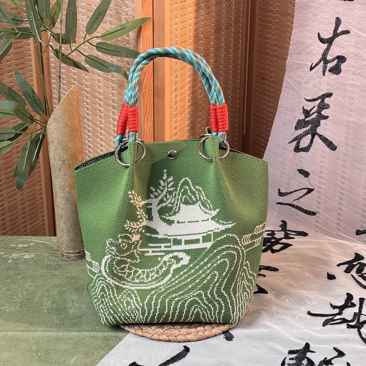 207 Styles Cross-Border Hot Selling Small Knitted Portable Bag Large Capacity Handbag Lunch Box Commuter Gift Bag