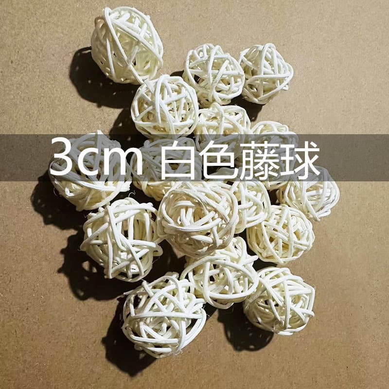 Ready stock wholesale of 3cm white rattan balls, flameless aroma diffuser balls, handmade DIY accessories, photo props, and decorative scents.