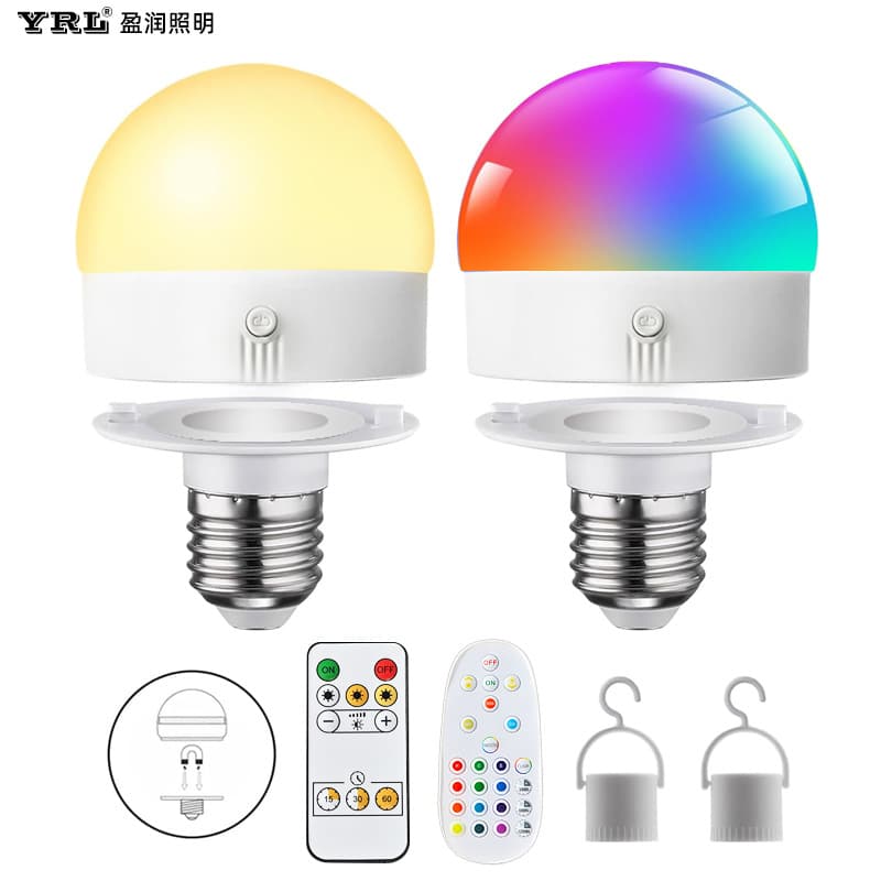 Timer Magnetic Battery with Remote Control Rechargeable Bulb Emergency Light for Non-Hardwired Fixtures (3 Timers)