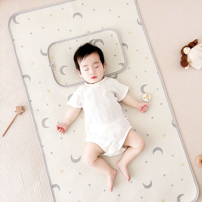 Baby ice silk soft mat summer mat breathable sweat-absorbent baby polymer newborn sheets cross-border wholesale