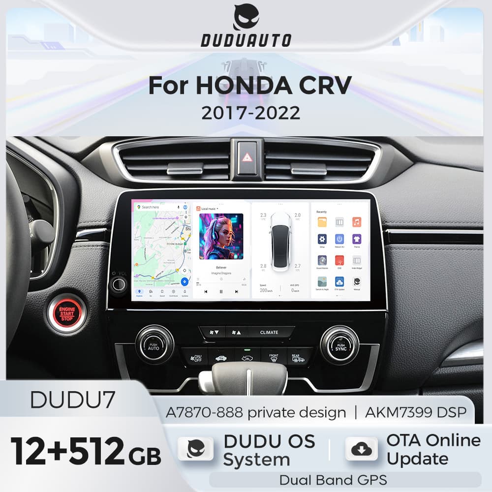 DUDUAUTO is suitable for Honda CRV 2017-2022 modified special DUDUOS Android Bluetooth navigation screen