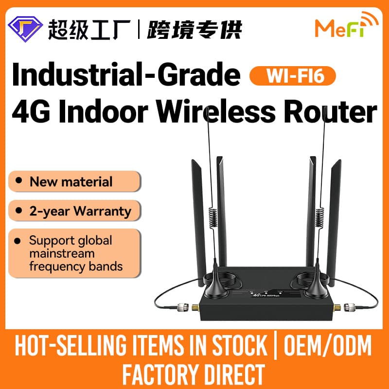 Iron Box 4G Industrial Grade CPE6 Antenna Router SMA Industry WiFi6 Strong Signal WiFi Card Router Europe