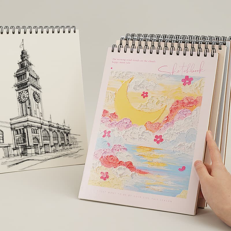A4 sketchbook thickened art student special coil sketchbook student blank graffiti picture book sketch drawing book