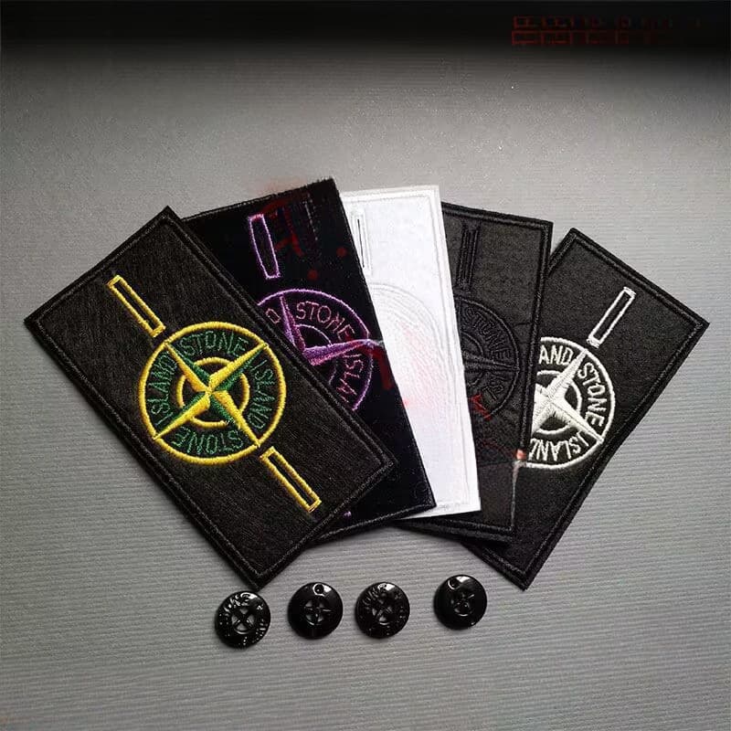 Stone Island sleeve badge embroidery patches, sleeve badges, ghost patches for clothing and shoe decoration