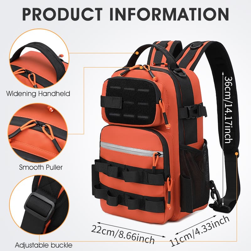 Outdoor Tactical Camouflage Backpack Multi-functional Rod Holder Fishing Large Capacity Lure Bag Travel Backpack
