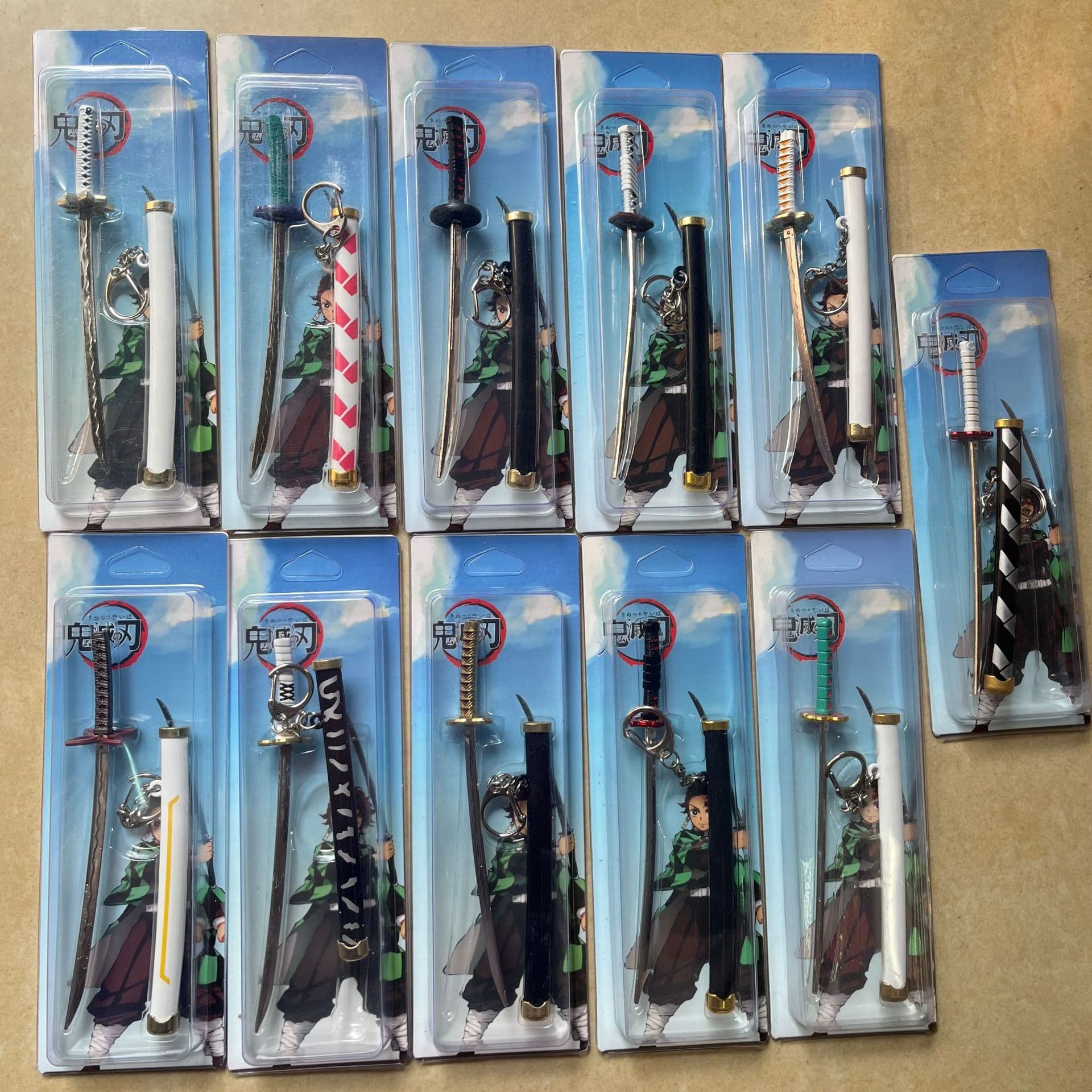 Anime Demon Slayer scabbard One Piece peripheral weapon model scabbard keychain pendant ornaments toys gifts