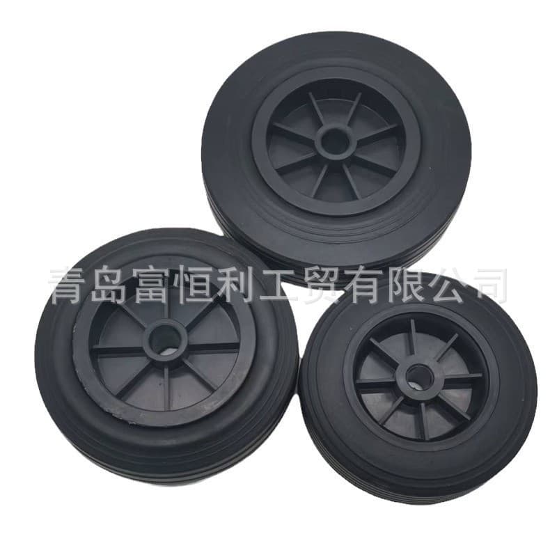 6-inch Solid Rubber Wheels, 7-inch Wear-resistant Hand Push Labor Dump Carts, Garbage Bin Solid Tires, 8-inch Rubber Powder Wheels