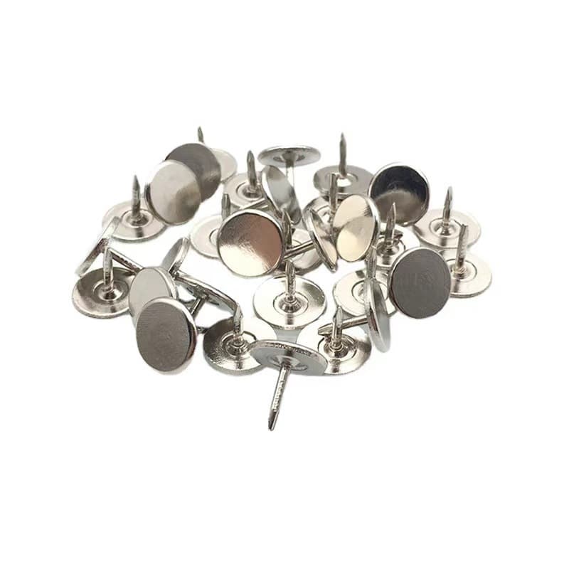 Custom 1.0*1.0 Cross-border Electroplated Metal Flat Head Thumbtacks, DIY Decorative Printed Creative Wall Pins, Cork Board Flat Tacks