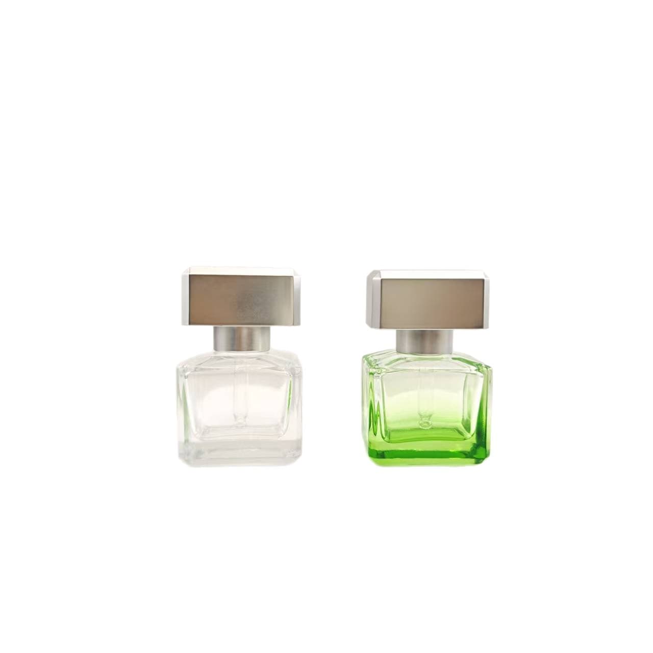 Hot-Selling 30ml Essence Bottle with Double-Layer Cap and Rubber Bulb Dropper, Essential Oil Bottle, Square Essence Glass Sub-Bottle