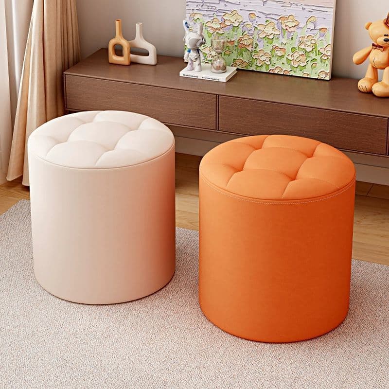 Small stool, household low stool, small bench, living room small stool, sofa stool, round stool, long time sitting, small chair, shoe changing stool