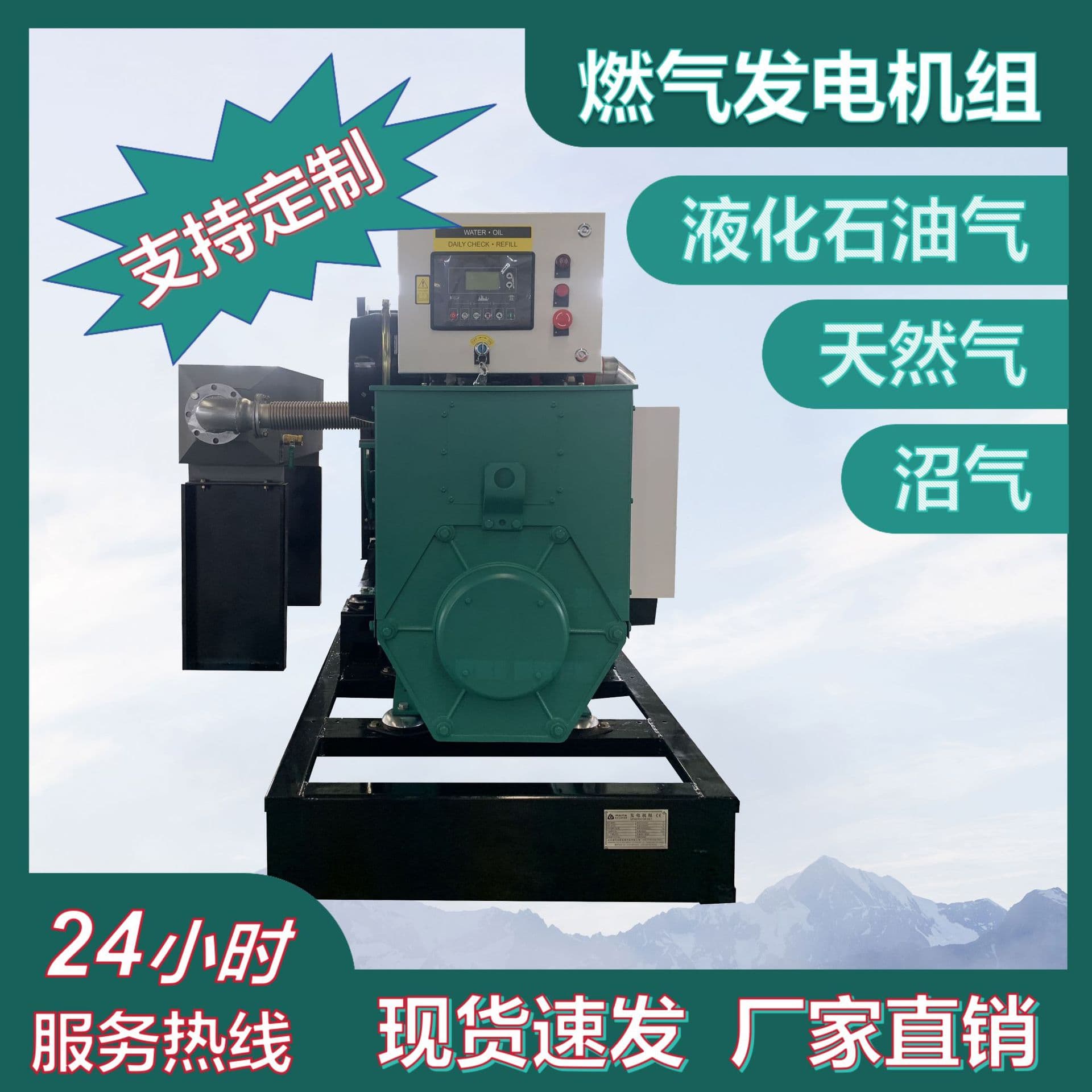 Weifang Manufacturer Perkins Series 20kW Natural Gas Engine Generator Set