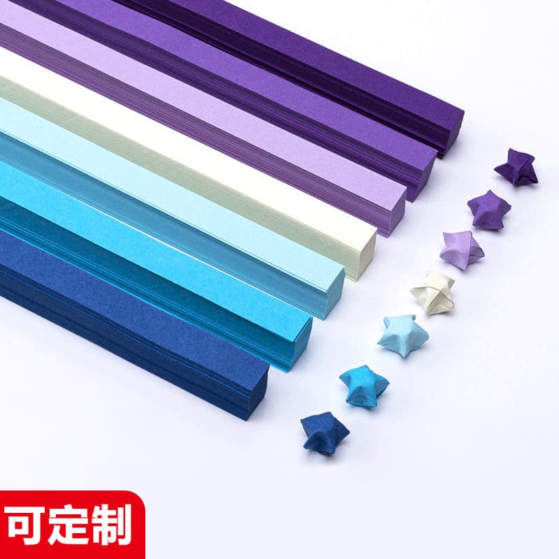 Star origami gradient color luminous lucky star strips five-pointed star origami sparkling diamond glow DIY handmade cartoon origami