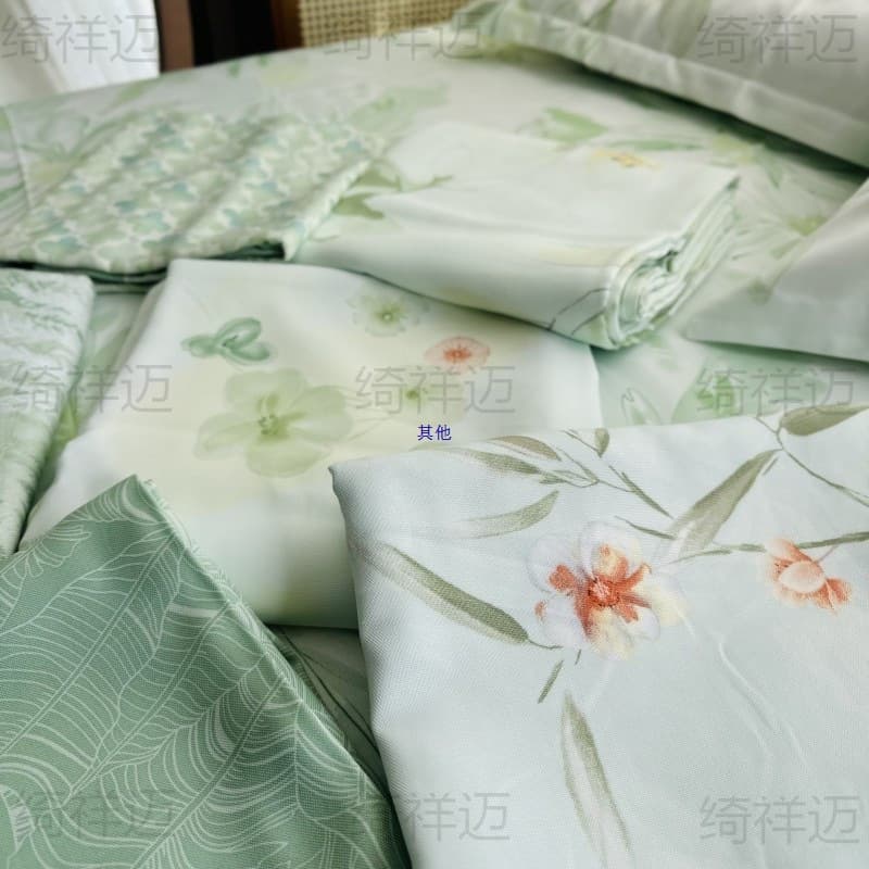 2025 New Style Bamboo Fiber Sheet Soft Cooling Mat Double Thick Three-Piece Set Cool Pilling-Resistant Soft Drape
