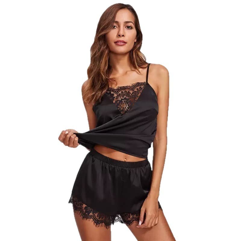 New Arrival Export Amazon EU US Pajamas Homewear Lingerie Set Lingerie AliExpress Source
